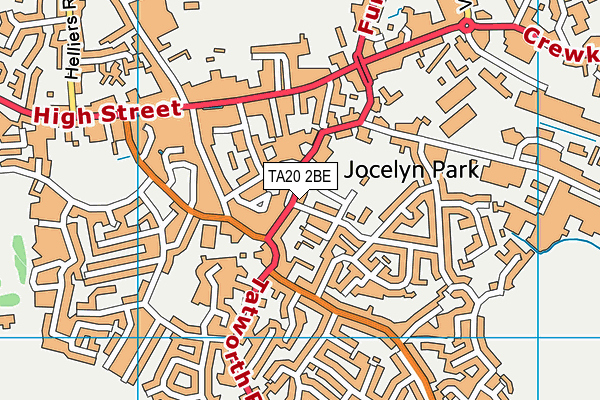 TA20 2BE map - OS VectorMap District (Ordnance Survey)