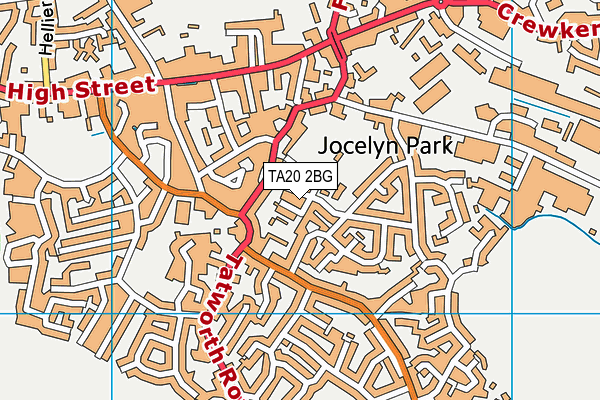 Jocelyn Park map (TA20 2BG) - OS VectorMap District (Ordnance Survey)