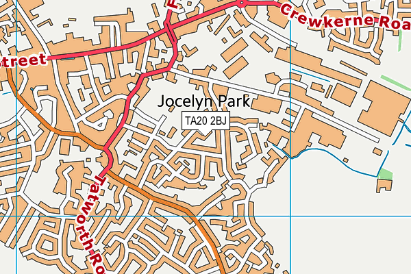 TA20 2BJ map - OS VectorMap District (Ordnance Survey)