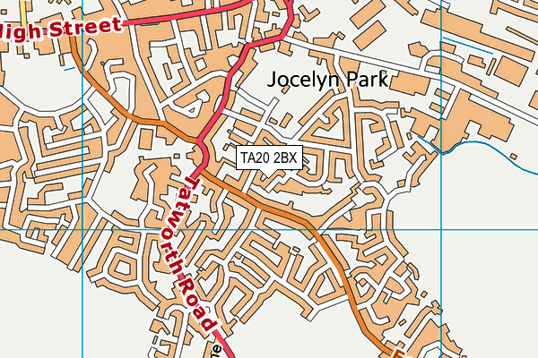 TA20 2BX map - OS VectorMap District (Ordnance Survey)