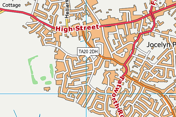 TA20 2DH map - OS VectorMap District (Ordnance Survey)