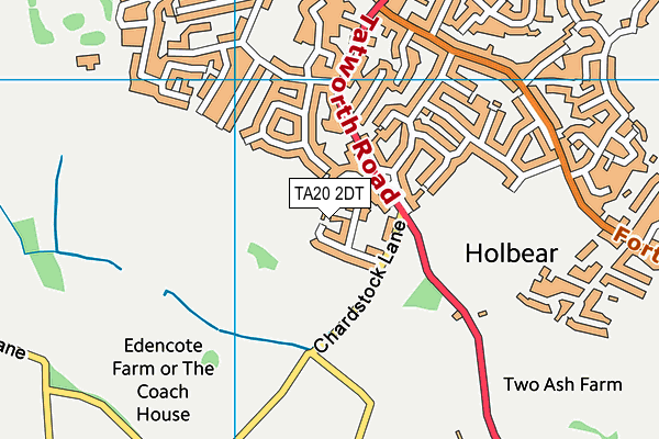 TA20 2DT map - OS VectorMap District (Ordnance Survey)