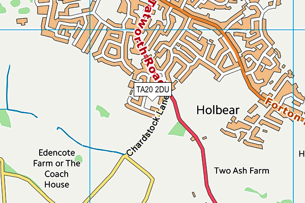 TA20 2DU map - OS VectorMap District (Ordnance Survey)