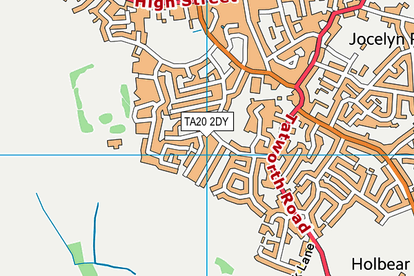 TA20 2DY map - OS VectorMap District (Ordnance Survey)