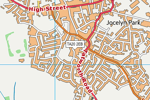 TA20 2EB map - OS VectorMap District (Ordnance Survey)