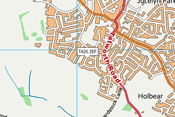 TA20 2EF map - OS VectorMap District (Ordnance Survey)