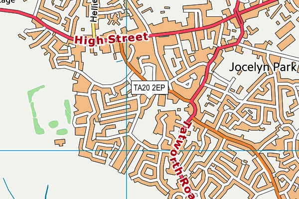 TA20 2EP map - OS VectorMap District (Ordnance Survey)