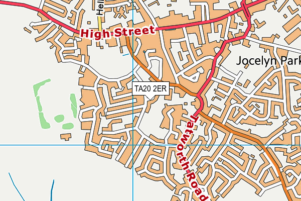 TA20 2ER map - OS VectorMap District (Ordnance Survey)