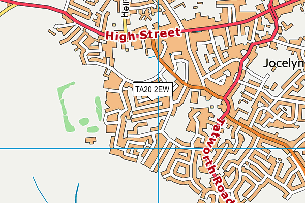 TA20 2EW map - OS VectorMap District (Ordnance Survey)