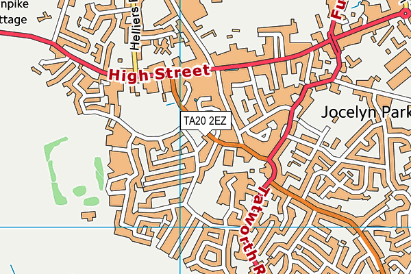 TA20 2EZ map - OS VectorMap District (Ordnance Survey)