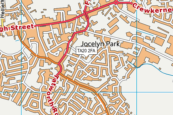 TA20 2FA map - OS VectorMap District (Ordnance Survey)