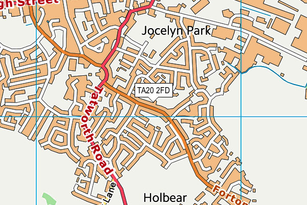 TA20 2FD map - OS VectorMap District (Ordnance Survey)