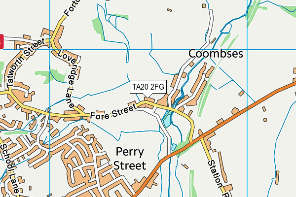 TA20 2FG map - OS VectorMap District (Ordnance Survey)