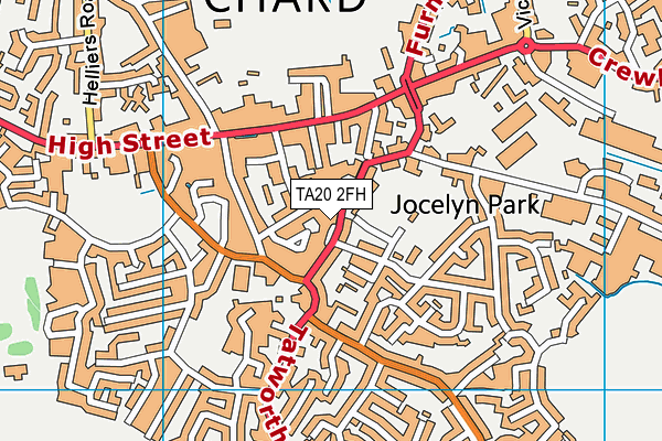 TA20 2FH map - OS VectorMap District (Ordnance Survey)