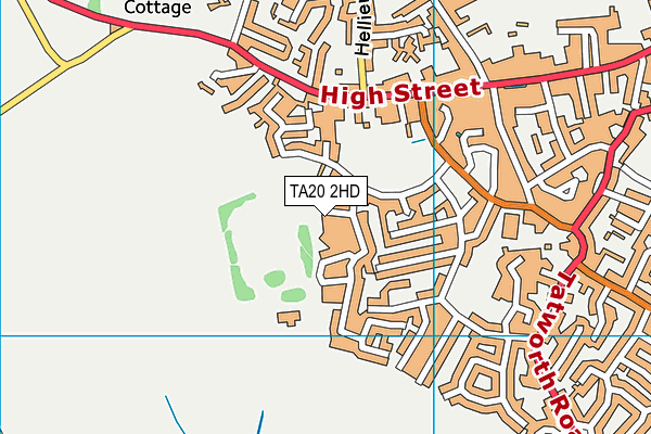 TA20 2HD map - OS VectorMap District (Ordnance Survey)