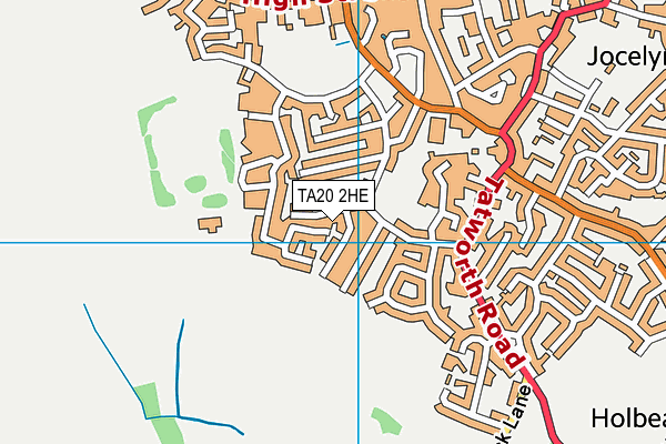 TA20 2HE map - OS VectorMap District (Ordnance Survey)