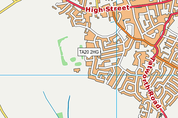 TA20 2HG map - OS VectorMap District (Ordnance Survey)