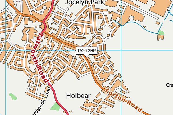 TA20 2HP map - OS VectorMap District (Ordnance Survey)