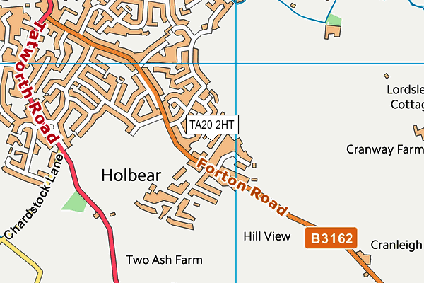 TA20 2HT map - OS VectorMap District (Ordnance Survey)