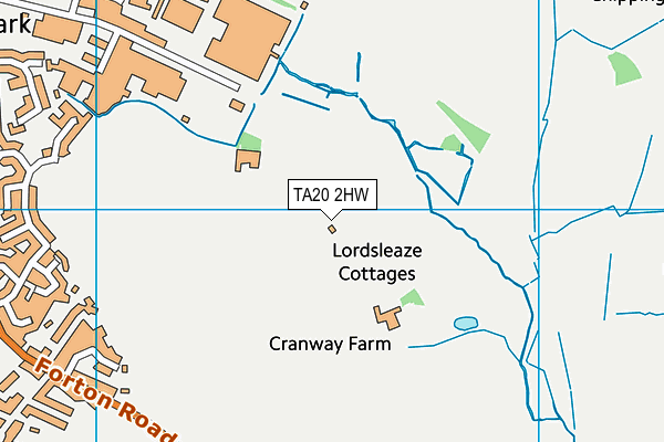 TA20 2HW map - OS VectorMap District (Ordnance Survey)