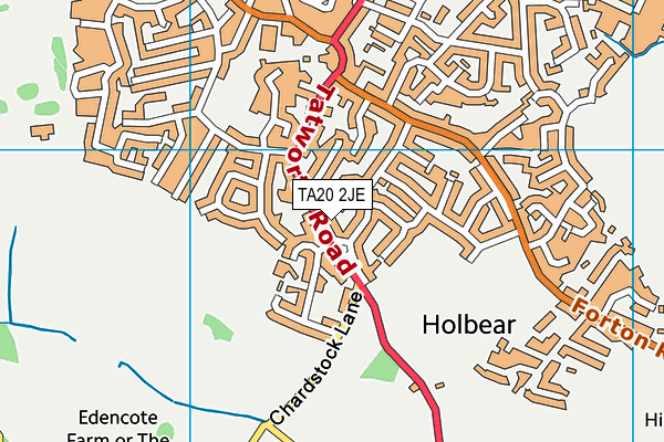 TA20 2JE map - OS VectorMap District (Ordnance Survey)