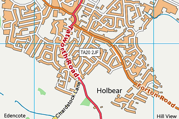 TA20 2JF map - OS VectorMap District (Ordnance Survey)