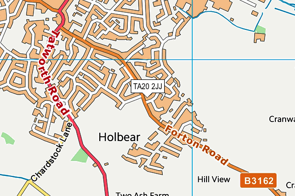 TA20 2JJ map - OS VectorMap District (Ordnance Survey)