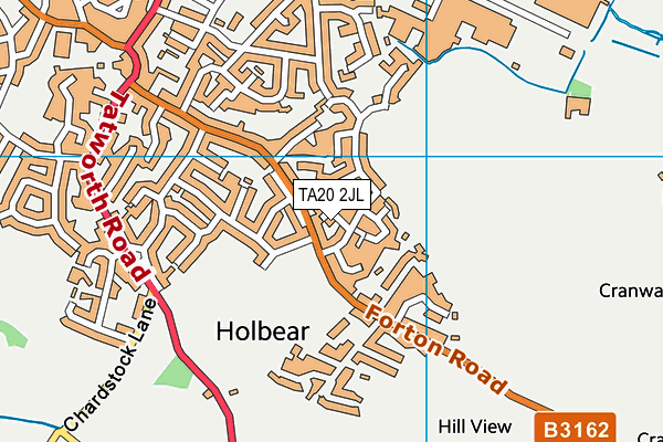 TA20 2JL map - OS VectorMap District (Ordnance Survey)