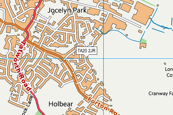 TA20 2JR map - OS VectorMap District (Ordnance Survey)