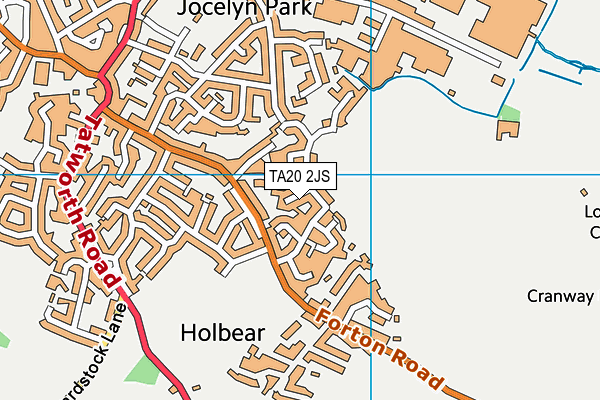TA20 2JS map - OS VectorMap District (Ordnance Survey)