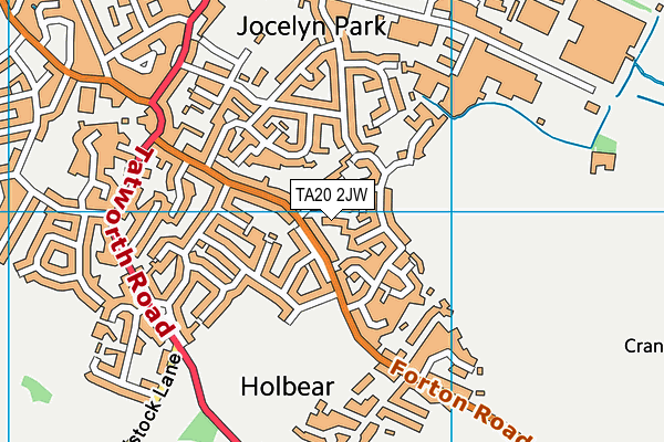 TA20 2JW map - OS VectorMap District (Ordnance Survey)