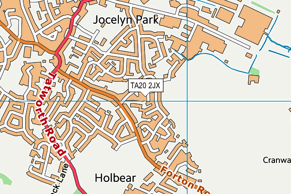 TA20 2JX map - OS VectorMap District (Ordnance Survey)