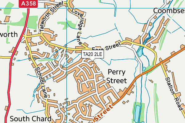 TA20 2LE map - OS VectorMap District (Ordnance Survey)