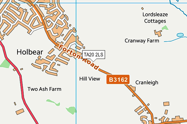 TA20 2LS map - OS VectorMap District (Ordnance Survey)