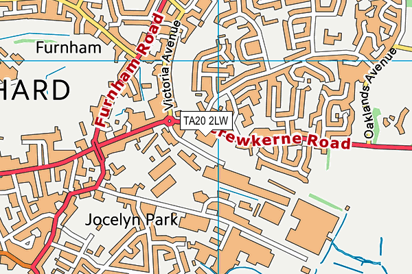 TA20 2LW map - OS VectorMap District (Ordnance Survey)