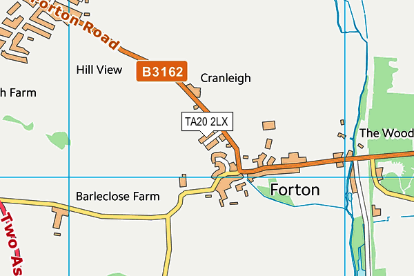 TA20 2LX map - OS VectorMap District (Ordnance Survey)