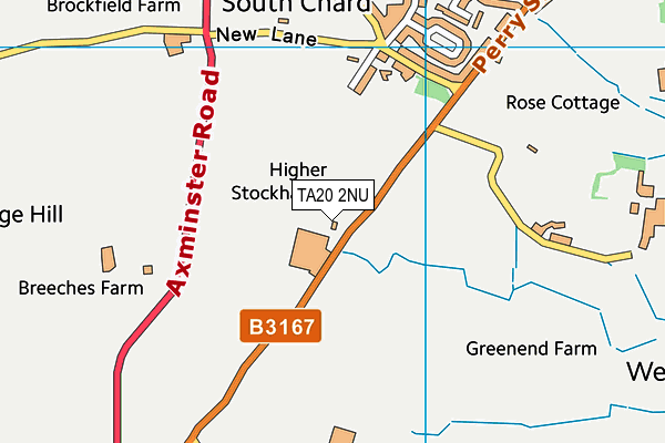 TA20 2NU map - OS VectorMap District (Ordnance Survey)