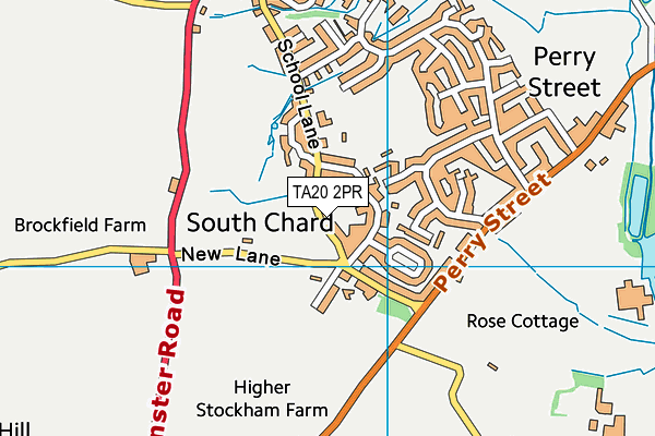 TA20 2PR map - OS VectorMap District (Ordnance Survey)