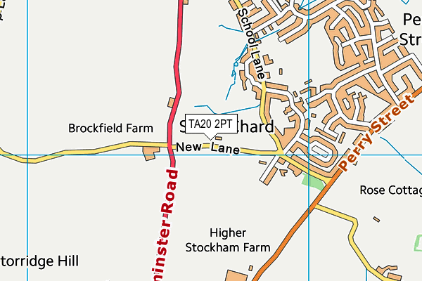 TA20 2PT map - OS VectorMap District (Ordnance Survey)