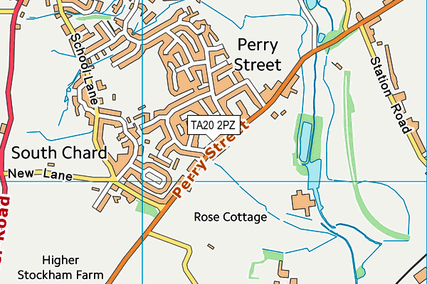 TA20 2PZ map - OS VectorMap District (Ordnance Survey)