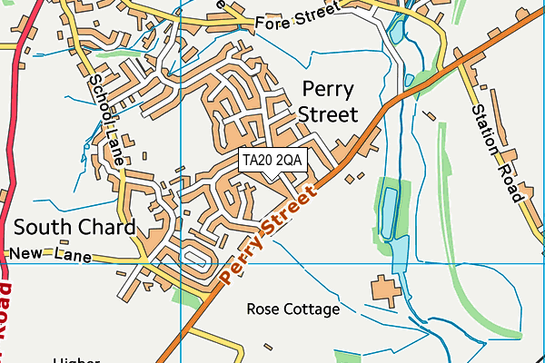 TA20 2QA map - OS VectorMap District (Ordnance Survey)