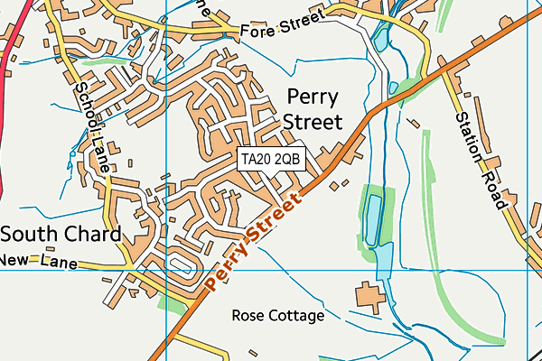 TA20 2QB map - OS VectorMap District (Ordnance Survey)