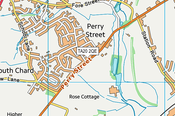 TA20 2QE map - OS VectorMap District (Ordnance Survey)