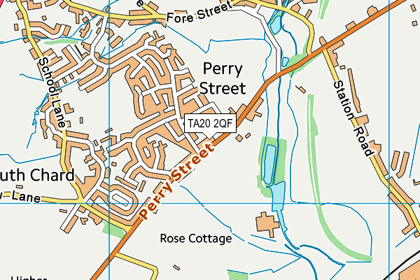 TA20 2QF map - OS VectorMap District (Ordnance Survey)