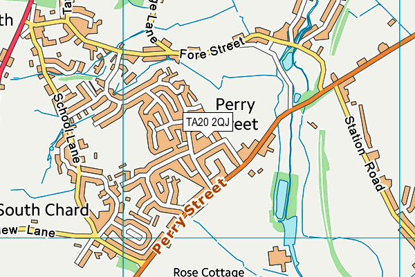 TA20 2QJ map - OS VectorMap District (Ordnance Survey)