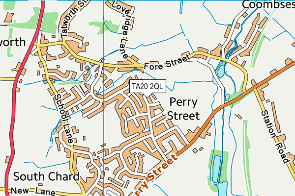 TA20 2QL map - OS VectorMap District (Ordnance Survey)