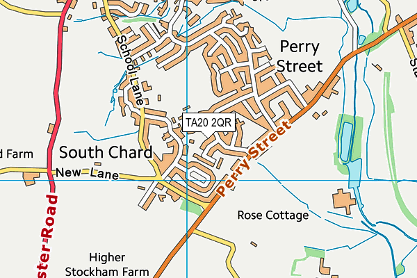 TA20 2QR map - OS VectorMap District (Ordnance Survey)