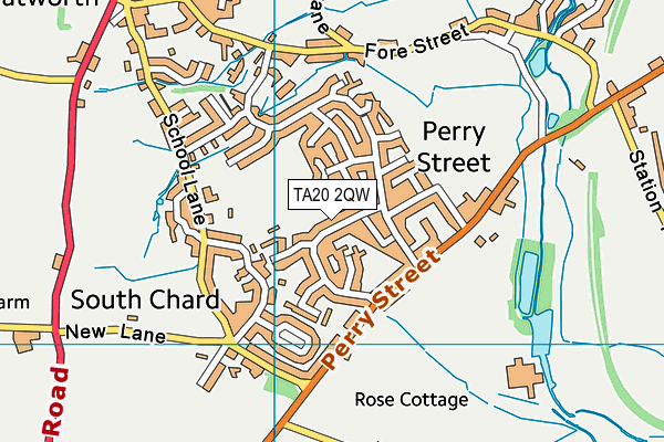 TA20 2QW map - OS VectorMap District (Ordnance Survey)