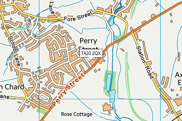 TA20 2QX map - OS VectorMap District (Ordnance Survey)