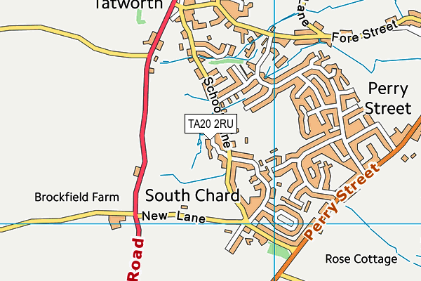 TA20 2RU map - OS VectorMap District (Ordnance Survey)